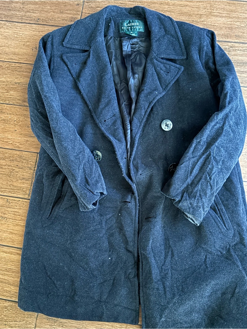 Lauren Ralph Lauren Women's Double-Breasted Wool Pea Coat